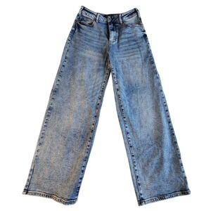 JUDY BLUE Baggy Jeans Womens 1 / 25 Wide Leg Stone Wash 5-Pocket Stretch Denim